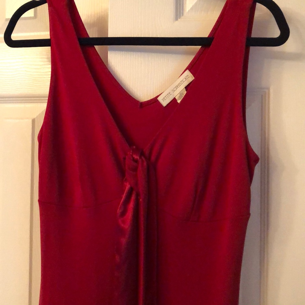 ❤️Deep red long swingy & stretchy dress💃🏻 comfortable and flattering dress - Picture 7 of 11